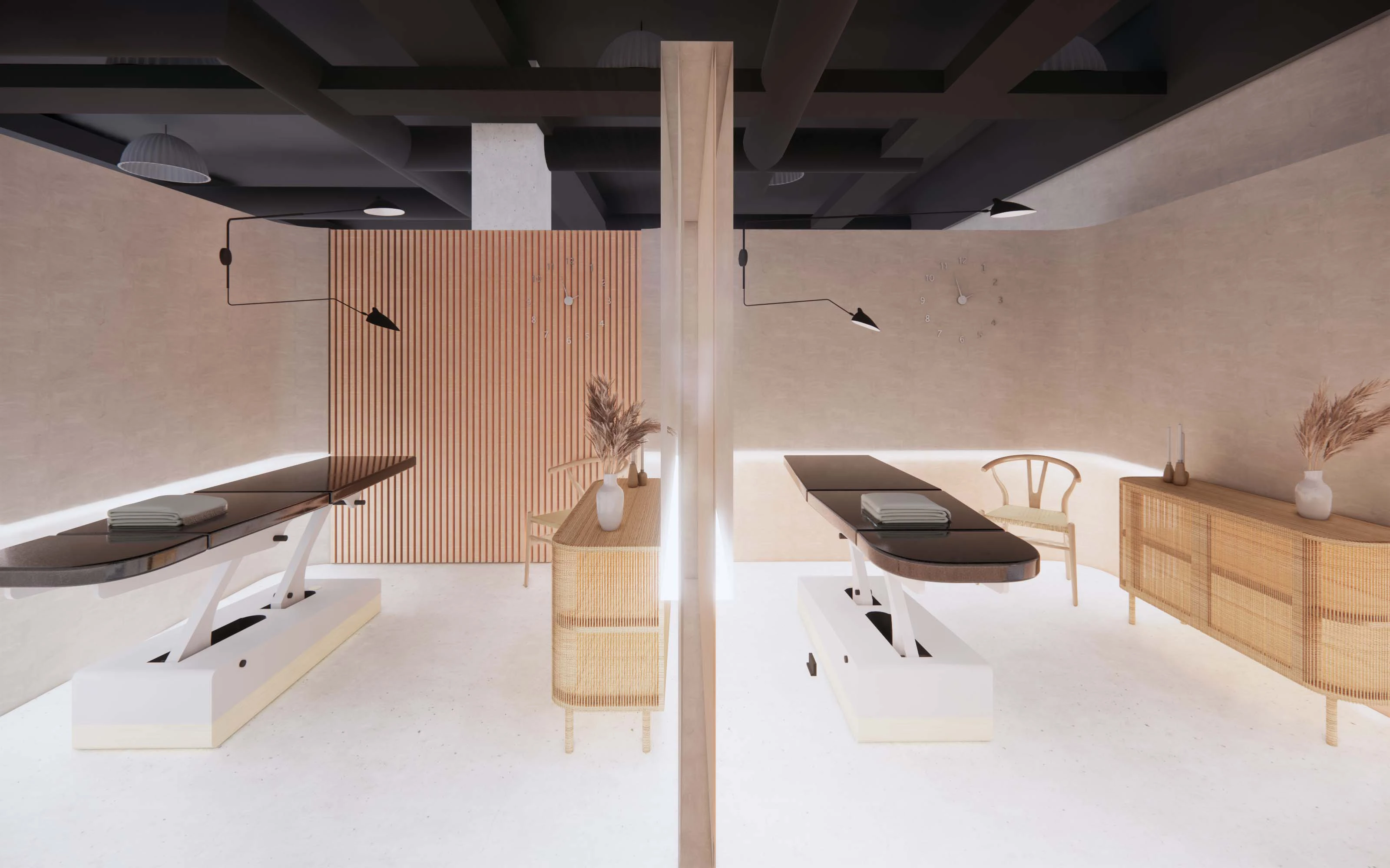 Physiotherapie Rendering Physiotherapie Praxis Raum Gestaltung mit Liege